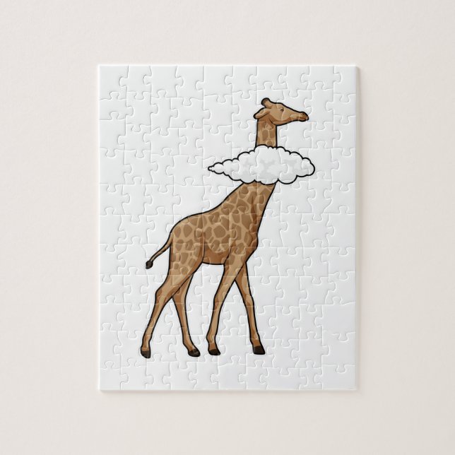 Giraffe med Cloud Pussel (Vertikal)