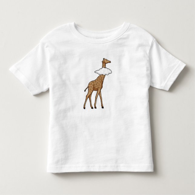 Giraffe med Cloud T Shirt (Framsida)