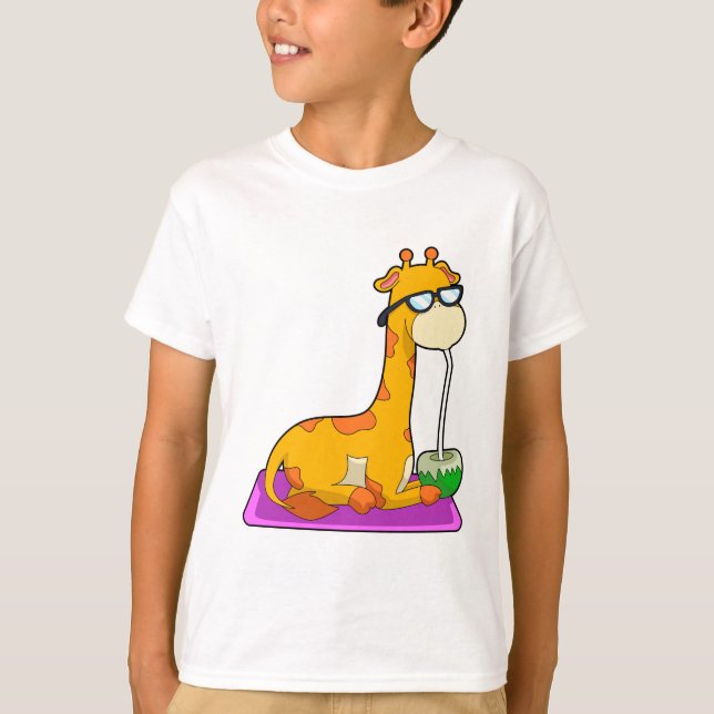 Giraffe med Coconut T Shirt (Framsida)