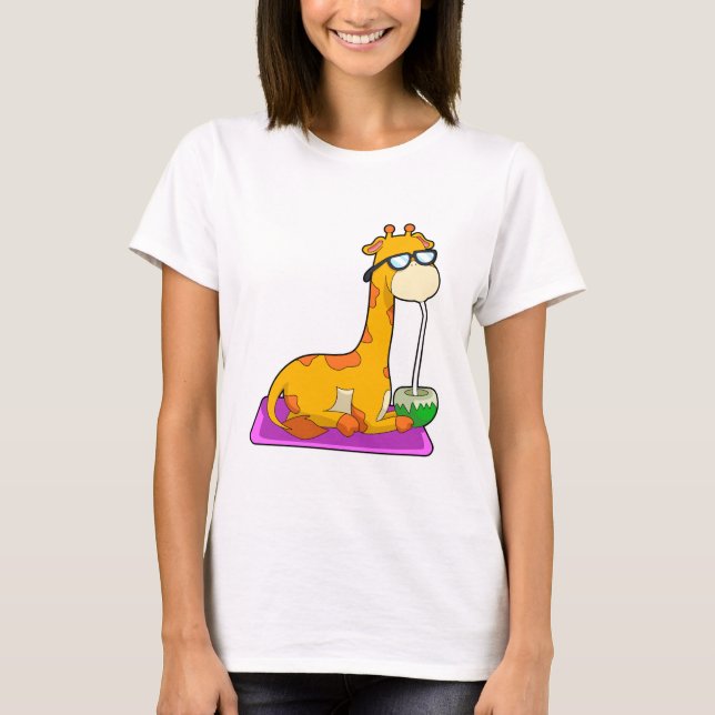 Giraffe med Coconut T Shirt (Framsida)
