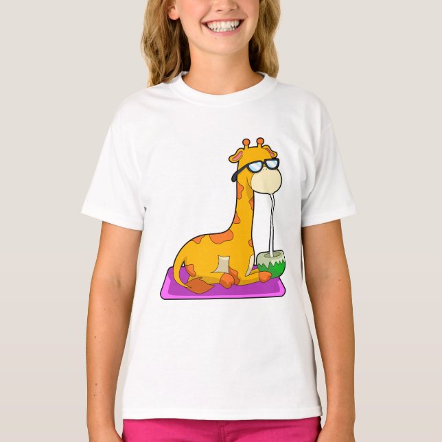 Giraffe med Coconut T Shirt (Framsida)