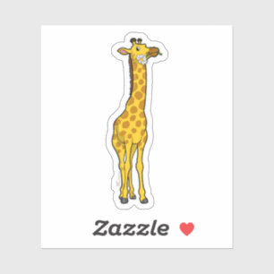 Giraffe med Daisy Klistermärken