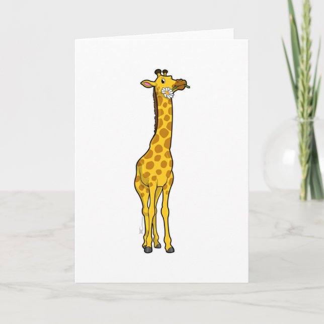 Giraffe med Daisy Kort (Framsida)