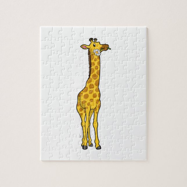 Giraffe med Daisy Pussel (Vertikal)