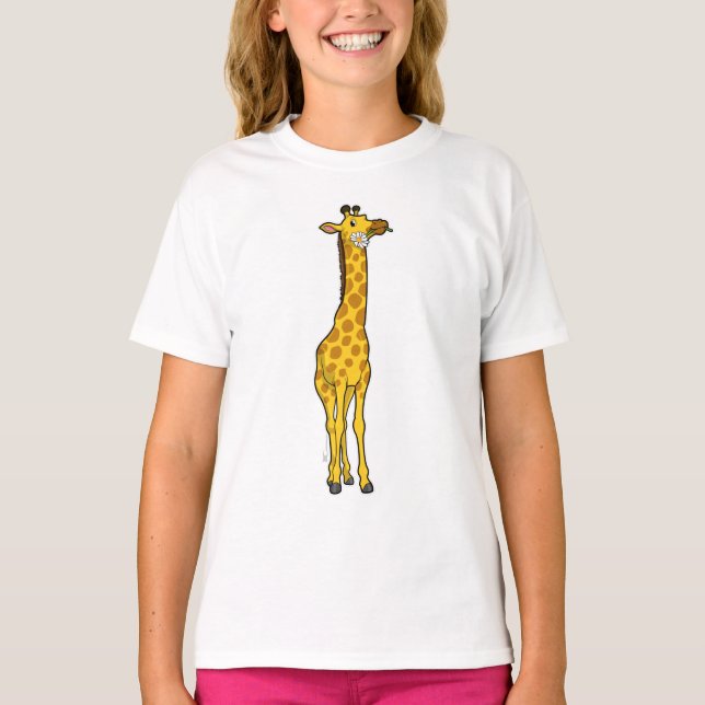 Giraffe med Daisy T Shirt (Framsida)