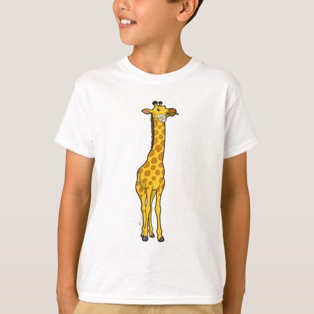 Giraffe med Daisy T Shirt (Framsida)