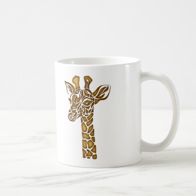 Giraffe med etniska och stammässiga prydnadsföremå kaffemugg (Höger)
