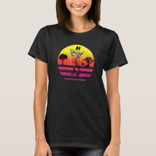 Giraffe med glasögon, solglasögon, Retro Vintage S T Shirt