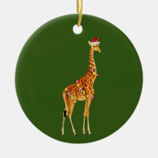 GIRAFFE MED Hat Ljus-jul Julgransprydnad Keramik