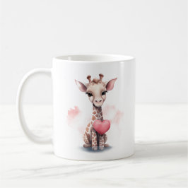 Giraffe med Heart Mugg