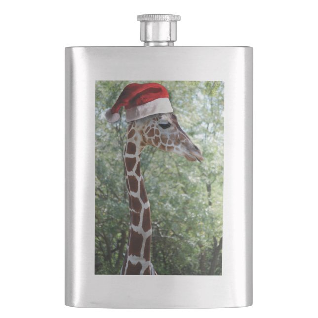 Giraffe med Jultomten Hat på Fickplunta (Framsidan)