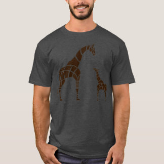 giraffe med kalv t shirt