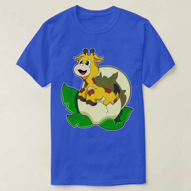 Giraffe med Löv Egg T Shirt (Design framsida)