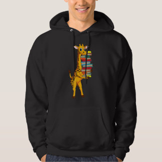 Giraffe med många Bokar Cute Readers-Klubbar Hoodie