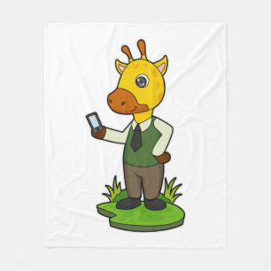 Giraffe med Mobile Fleecefilt