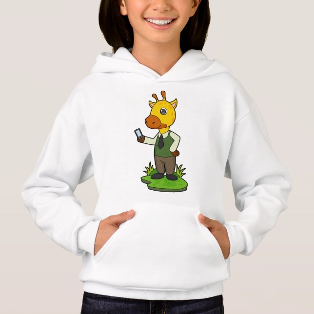 Giraffe med Mobile T Shirt (Framsida)