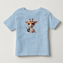 Giraffe med Panda T Shirt