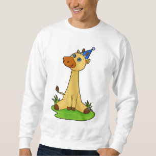 Giraffe med Party hat Lång Ärmad Tröja