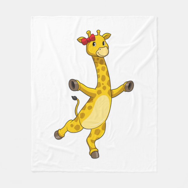 Giraffe med Ribbon Fleecefilt (Framsidan)