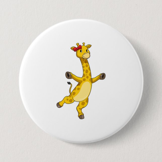 Giraffe med Ribbon Knapp (Framsida)