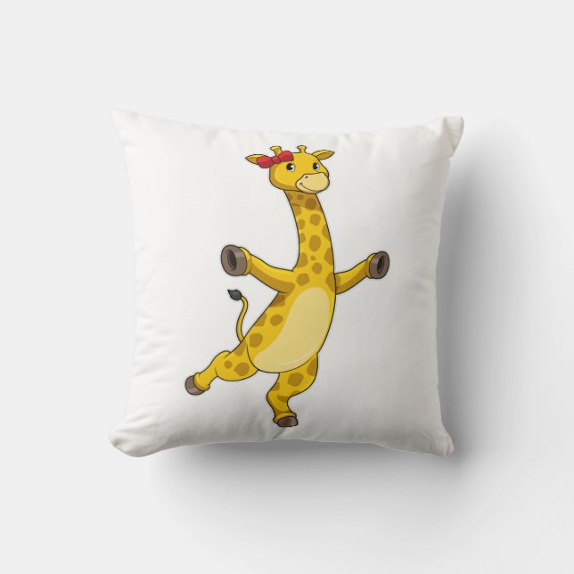 Giraffe med Ribbon Kudde (Framsida)
