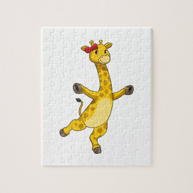 Giraffe med Ribbon Pussel (Vertikal)