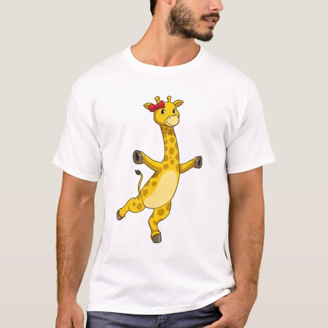 Giraffe med Ribbon T Shirt (Framsida)
