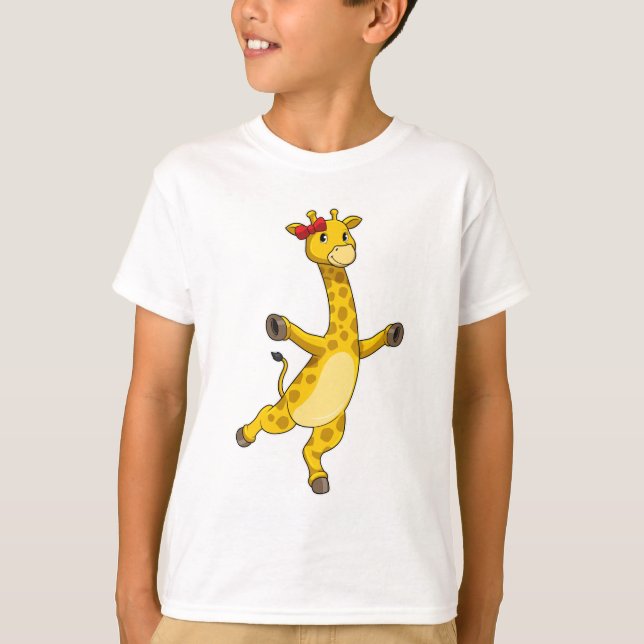 Giraffe med Ribbon T Shirt (Framsida)