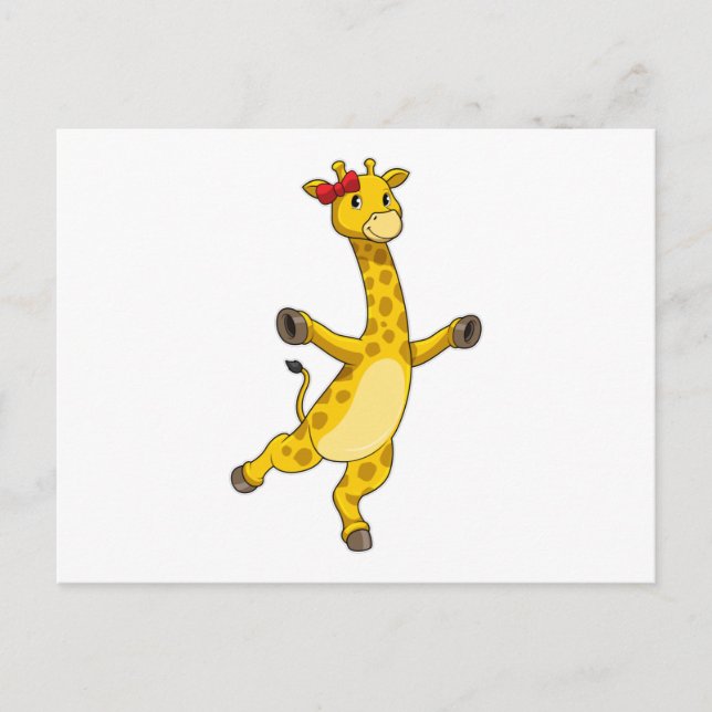 Giraffe med Ribbon Vykort (Framsida)
