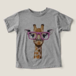 Giraffe med Rosa Glass T Shirt