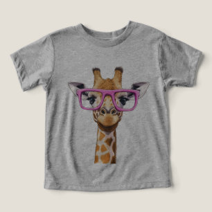 Giraffe med Rosa Glass T Shirt