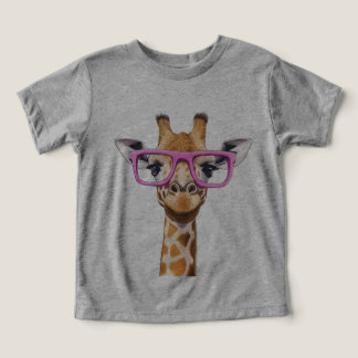 Giraffe med Rosa Glass T Shirt