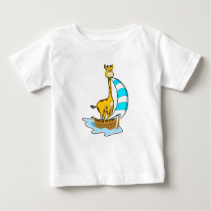 Giraffe med segelbåt t shirt