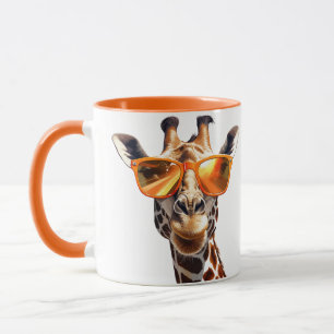 Giraffe med solglasögon mugg