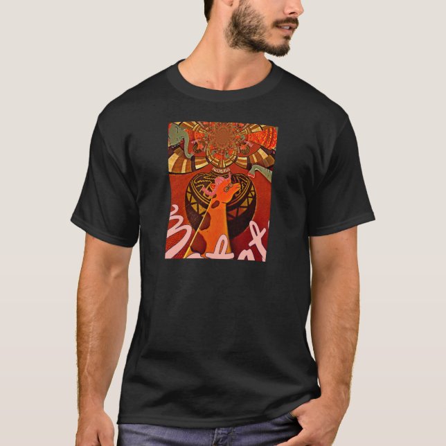 Giraffe med två ponyrestkonst t-shirt (Framsida)