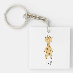 Giraffe monogram, söt modern