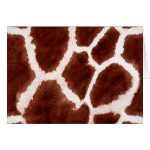 Giraffe Mönster Animal Print Hälsningskort