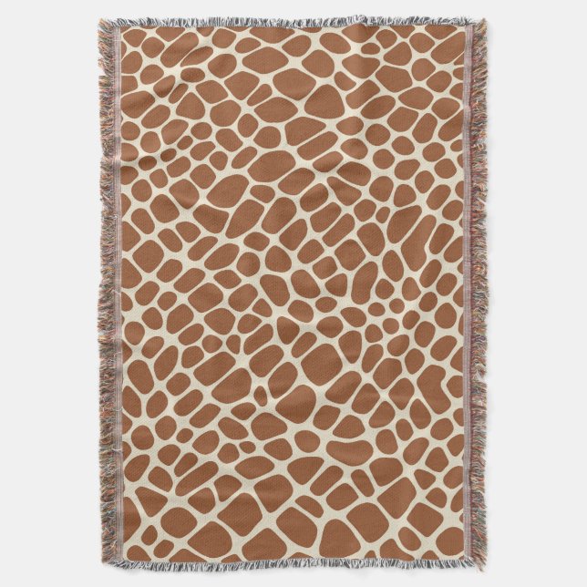 Giraffe Mönster Filt (Framsidan Vertikal)
