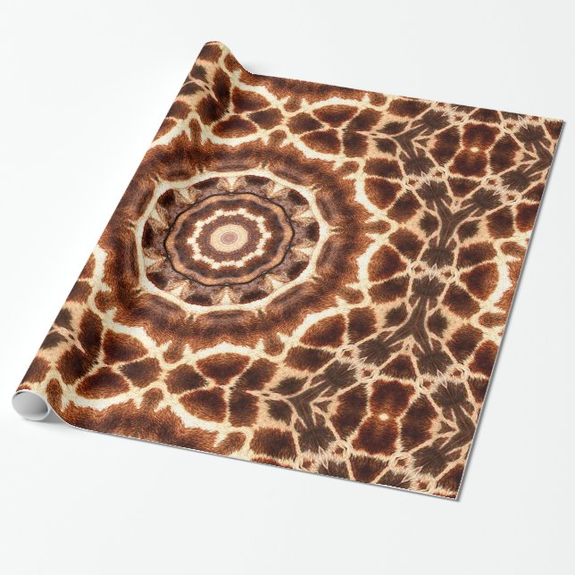Giraffe Mönster_ Presentpapper (Utrullad)