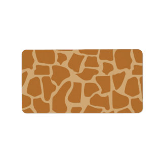 Giraffe Mönster Skriv ut etikett Adressetikett