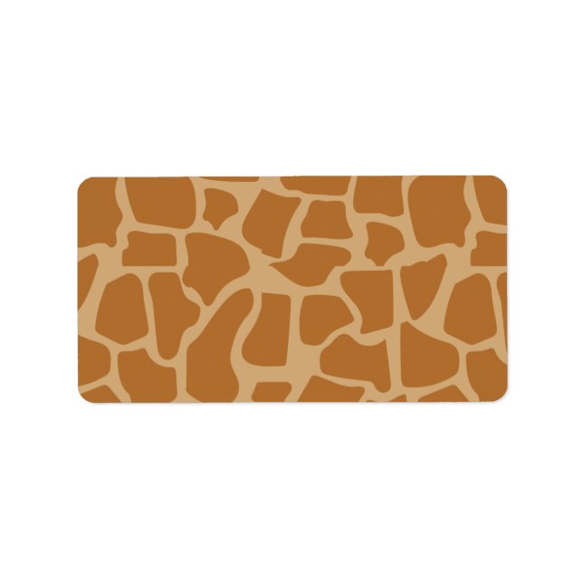Giraffe Mönster Skriv ut etikett Adressetikett (Framsidan)