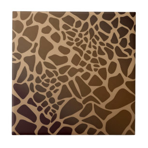 Giraffe-mönstrad keramikplatta