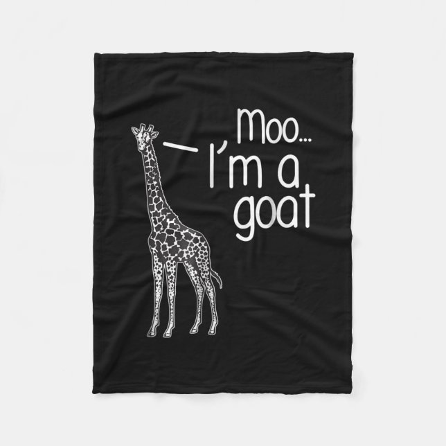 Giraffe Moo, jag är en goat Fleecefilt (Framsidan)