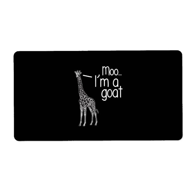 Giraffe Moo, jag är en goat Fraktsedel (Framsidan)