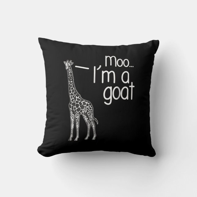 Giraffe Moo, jag är en goat Kudde (Framsida)
