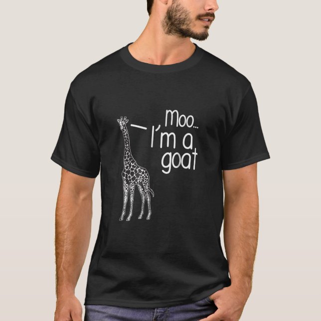 Giraffe Moo, jag är en goat T Shirt (Framsida)