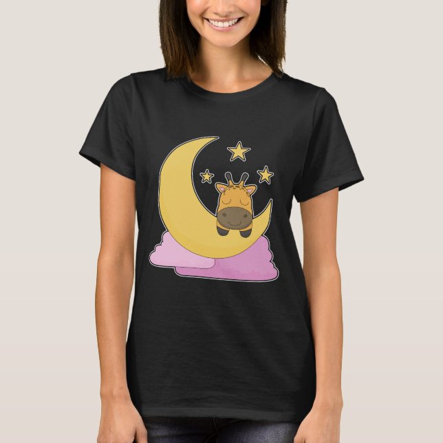 Giraffe Moon T Shirt (Framsida)