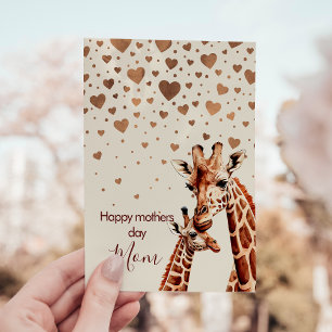Giraffe Mors dag, Lycklig Mors dag Vykort