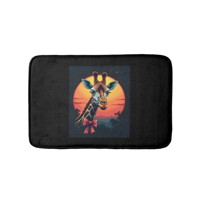 Giraffe Nacke som ett Rollercoaster Springa Funny  Badrumsmatta (Framsidan)