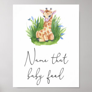 Giraffe - Namn, baby-matvilt Poster